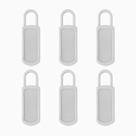 Kit com 6 puxadores de zíper removíveis universal, antiderrapante, sem ferramentas cores preta e cinza Kit com 6 puxadores de zíper removíveis universal, antiderrapante, sem ferramentas cores preta e cinza