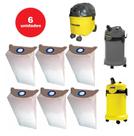 Kit com 6 sacos descartaveis aspirador de pó karcher 2103