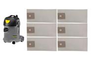 Kit com 6 sacos descartaveis aspirador de pó karcher t14 1