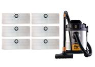 Kit com 6 sacos descartaveis aspirador de pó wap gtw 12 i