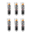 Kit com 6 Selantes de Poliuretano PU-40 Preto 400g