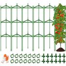 Kit com 6 Suportes Grandes para Tomate até 124 cm de Altura x 41 cm de Largura, Estacas Metálicas para Plantas com Presilhas, Treliça Triangular para Ervilhas, Pepinos, Vasos de Vegetais, Videiras, Flores e Plantas Trepadeiras Kit com 6 Suportes Grandes para Tomate até 124 cm de Altura x 41 cm de Largura, Estacas Metálicas para Plantas com Presilhas, Treliça Triangular para Ervilhas, Pepinos, Vasos de Vegetais, Videiras, Flores e Plantas Trepadeiras