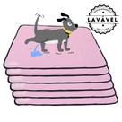 Kit com 6 Tapetinhos Alta Absorção para Pets 100x70 Rosa - 200 Lavagens - Ecológico