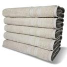 Kit Com 6 Toalhas Banho 430g/m² Grande Grossa 80x150cm Itália Soft Bege