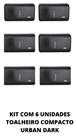 Kit com 6 Uni Dispenser Papel Toalha Urban Compact Premisse - Preto