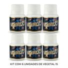 Kit com 6 Unidades Vegetal 15 500mg 15 Cápsulas Suplemento Alimentar