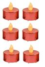 Kit com 6 Velas Velinhas Led Decoração Artificial Festa Casamento Romântica