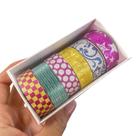 Kit com 6 Washitapes com Glitter