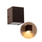 kit com 6x Arandelas 1 facho para parede muro externa e interna - Marrom ST653
