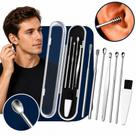 Kit Com 7 Peças Limpeza Auricular Cera Ouvido Orelha Cureta Espátulas