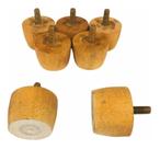 Kit com 7 pés de 3 cm baixinho para cama box cor Mel Kit com 7 pés de 3 cm baixinho para cama box cor Mel