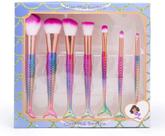 Kit Com 7 Pincéis Sereia Para Maquiagem Mermaid Fruta Cor