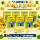 Kit com 7 Unidades Sabonete Chama Dinheiro Prosperidade Abundância Atração Financeira Kit com 7 Unidades Sabonete Chama Dinheiro Prosperidade Abundância Atração Financeira