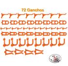 Kit Com 72 Ganchos Para Painel De Ferramenta Em Plástico Laranja - AMZ