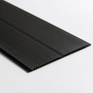 Kit com 72m² de Forro de PVC Duplo Frisado 8mm x 20cm x 3m Belplast Preto