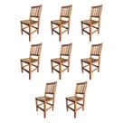 Kit com 8 Cadeiras Madeira Maciça Confort para Restaurantes Malbec Kit com 8 Cadeiras Madeira Maciça Confort para Restaurantes Malbec