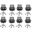 Kit com 8 Cadeiras New Java Secretária Conforto Ergonômico para Escritório e Home Office
