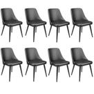 Kit com 8 Cadeiras para Sala de Jantar Bárbara Preto Kit com 8 Cadeiras para Sala de Jantar Bárbara Preto