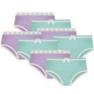Kit Com 8 Calcinhas Infantil Lisa Básica Selene Infanto Juvenil Para Meninas