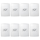 Kit Com 8 Conjuntos Tomada Simples 10a 4x2 Pial Plus