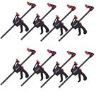 Kit com 8 grampos tipo sargento aperto rápido 20 cm - 205629 - mtx Kit com 8 grampos tipo sargento aperto rápido 20 cm - 205629 - mtx