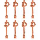 Kit com 8 Lustres Pendentes Corda para 1 Lâmpada E27 Bivolt