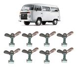 Kit com 8 Parafusos e Presilhas Banco Kombi Clipper Carat 1976 A 2013