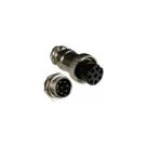 Kit com 8 pares conector mike circular gx16 8 vias