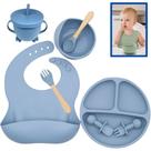 Kit com 8 pecas de introducao alimentar para bebe de silicone