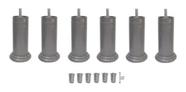 Kit com 8 Pés de Plástico de 12 cm com Parafuso - Cor Cinza Kit com 8 Pés de Plástico de 12 cm com Parafuso - Cor Cinza