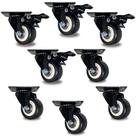 Kit com 8 Rodinhas Reforçadas de 50mm 4 com Trava e 4 sem Trava Suporta até 50kg Cada Roda para Movel Kit com 8 Rodinhas Reforçadas de 50mm 4 com Trava e 4 sem Trava Suporta até 50kg Cada Roda para Movel