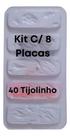 Kit com 8 Unid Molde de Gesso Tijolinho P/ Decoração e Artesanato