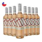 Kit com 8 Vinho Chileno Rose Seco Uva Carmenere Cuentos del Fuego 750ml