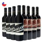 Kit com 8 Vinhos Chilenos Tinto Seco Cabernet Sauvignon e Carmenere Cuentos del Fuego