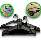 Kit com 80 Cabides Preto - Pendurador de Roupas - Adulto