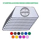 Kit com 9 Banheiro para Cães Tecido Ecológico 100x70 Sortidos - 200 Lavagens Quality