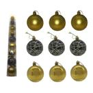 Kit com 9 Bolas Mista de Natal 6 cm