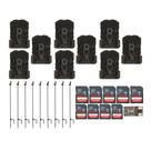 Kit com 9 Câmeras Stealth Cam Browtine 14MP com Cartão de 32GB