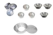 Kit Com 9 Mini Formas Para Mini Bolos + 1 Forma Fundo Falso N. 25 Garcia Atacadista Alumínio IF 35 Kit Com 9 Mini Formas Para Mini Bolos + 1 Forma Fundo Falso N. 25 Garcia Atacadista Alumínio IF 35