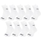 Kit com 9 Pares de Meias Puma Modelo Cano Médio Lisa Básica Esportiva Calcanhar Verdadeiro Sport