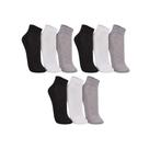 Kit Com 9 Pares De Meias Unissex Feminino E Masculino Cano Curto Trifil Algodão