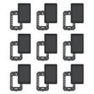 Kit Com 9 Placas 4 X 2 Cega Preto Com Suporte - Fame
