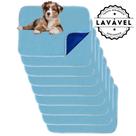 Kit com 9 Tapetes Higiênicos 70x50 Azul Laváveis para cães 200 Lavagens - Alta Absorção