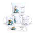 Kit Com Almofada 30x30cm e Caneca de Porcelana Signos Aquário Kit Com Almofada 30x30cm e Caneca de Porcelana Signos Aquário