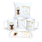 Kit Com Almofada 30x30cm e Caneca de Porcelana Signos Gêmeos Kit Com Almofada 30x30cm e Caneca de Porcelana Signos Gêmeos