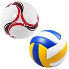 Kit com Bola de Vôlei e Bola de Futebol Semi Profissionais