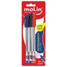 Kit com Canetas Esferográfica Molin A-One 1.0mm