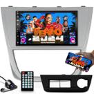 kit com central multimidia mp5 com espelhamento android ios + moldura de 7 polegadas compativel com GOL G5, VOYAGE G5 E SAVEIRO G5 + camera de ré