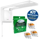 Kit Com Chuveiro Acqua Storm Ultra 7800W 220v Lorenzetti + Conector De Emenda + Fita Veda Rosca