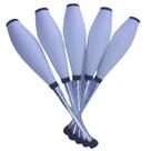 Kit com CINCO claves Pirouette cabo prata - Clava ou pino para malabarismo/MALABARES